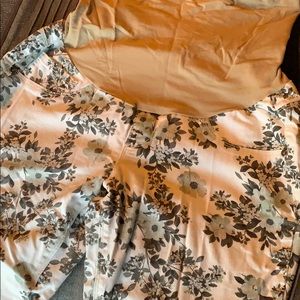 Floral maternity jeans